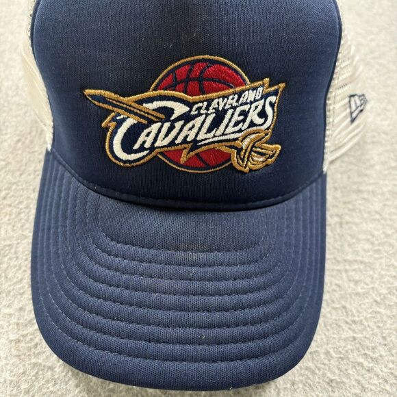 Cleveland Cavaliers Trucker Hat Cap 7 5/8 Blue New Era Basketball NBA Mesh - Picture 2 of 8